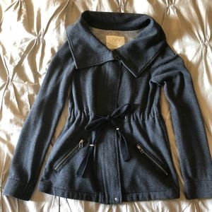 Ann Taylor Loft grey fleece jacket